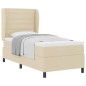 vidaXL Letto con box spring e materasso crema, 100x200 cm, in tessuto vidaXL Letto con box spring e materasso crema, 100x200 cm, in tessuto