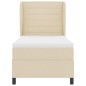 vidaXL Letto con box spring e materasso crema, 100x200 cm, in tessuto vidaXL Letto con box spring e materasso crema, 100x200 cm, in tessuto