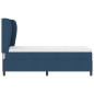vidaXL Letto a molle blu con materasso 100x200 cm in tessuto