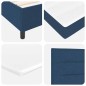 vidaXL Letto a molle blu con materasso 100x200 cm in tessuto