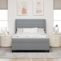 vidaXL Letto con molle e materasso grigio chiaro 140x200 cm, tessuto vidaXL Letto con molle e materasso grigio chiaro 140x200 cm, tessuto