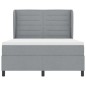 vidaXL Letto con molle e materasso grigio chiaro 140x200 cm, tessuto vidaXL Letto con molle e materasso grigio chiaro 140x200 cm, tessuto
