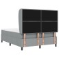 vidaXL Letto con molle e materasso grigio chiaro 140x200 cm, tessuto vidaXL Letto con molle e materasso grigio chiaro 140x200 cm, tessuto