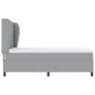 vidaXL Letto con molle e materasso Grigio chiaro 160x200 cm in tessuto. vidaXL Letto con molle e materasso Grigio chiaro 160x200 cm in tessuto.
