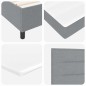 vidaXL Letto con molle e materasso Grigio chiaro 160x200 cm in tessuto. vidaXL Letto con molle e materasso Grigio chiaro 160x200 cm in tessuto.