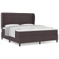 vidaXL Letto con Materasso a Molle Marrone Scuro 180x200 cm