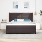 vidaXL Letto con Materasso a Molle Marrone Scuro 180x200 cm
