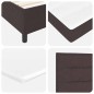 vidaXL Letto con Materasso a Molle Marrone Scuro 180x200 cm