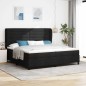 vidaXL Rete per materasso con materasso nero, 200x200 cm, in tessuto.