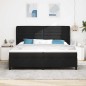 vidaXL Rete per materasso con materasso nero, 200x200 cm, in tessuto.