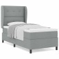vidaXL Letto a molle con materasso grigio chiaro 80x200 cm in tessuto vidaXL Letto a molle con materasso grigio chiaro 80x200 cm in tessuto