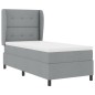 vidaXL Letto a molle con materasso grigio chiaro 80x200 cm in tessuto vidaXL Letto a molle con materasso grigio chiaro 80x200 cm in tessuto