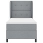 vidaXL Letto a molle con materasso grigio chiaro 80x200 cm in tessuto vidaXL Letto a molle con materasso grigio chiaro 80x200 cm in tessuto