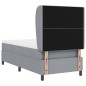 vidaXL Letto a molle con materasso grigio chiaro 80x200 cm in tessuto vidaXL Letto a molle con materasso grigio chiaro 80x200 cm in tessuto