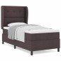 vidaXL Letto con molle e materasso marrone scuro 80x200 cm in tessuto.
