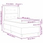 vidaXL Letto con molle e materasso 90x200 cm, marrone scuro in tessuto