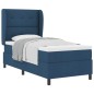 vidaXL Letto a molla con materasso blu 90x200 cm