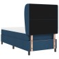 vidaXL Letto a molla con materasso blu 90x200 cm