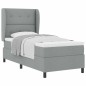 vidaXL Letto a molle con materasso Grigio chiaro 100 x 200 cm in tessuto
