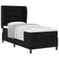 vidaXL Letto a molle con materasso nero 100x200 cm in tessuto vidaXL Letto a molle con materasso nero 100x200 cm in tessuto