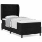 vidaXL Letto a molle con materasso nero 100x200 cm in tessuto vidaXL Letto a molle con materasso nero 100x200 cm in tessuto
