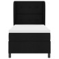 vidaXL Letto a molle con materasso nero 100x200 cm in tessuto vidaXL Letto a molle con materasso nero 100x200 cm in tessuto