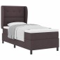 vidaXL Letto a molle con materasso marrone scuro 100x200 cm in tessuto