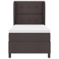 vidaXL Letto a molle con materasso marrone scuro 100x200 cm in tessuto