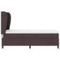 vidaXL Letto a molle con materasso marrone scuro 100x200 cm in tessuto