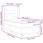 vidaXL Letto a molle con materasso marrone scuro 100x200 cm in tessuto
