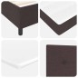vidaXL Letto a molle con materasso marrone scuro, 140x190 cm, in tessuto vidaXL Letto a molle con materasso marrone scuro, 140x190 cm, in tessuto