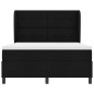 vidaXL Letto a molle con materasso nero, 140x200 cm in tessuto.