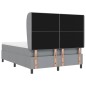 vidaXL Letto box spring con materasso grigio chiaro, 160x200 cm, in tessuto