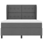 vidaXL Letto con molle e materasso - Grigio scuro, 160x200 cm in tessuto.