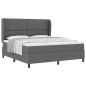 vidaXL Letto a molle con materasso grigio scuro, 180x200 cm in tessuto
