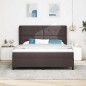 vidaXL Letto con Molle e Materasso in Marrone Scuro, 180x200 cm, Tessuto vidaXL Letto con Molle e Materasso in Marrone Scuro, 180x200 cm, Tessuto