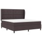 vidaXL Letto con Molle e Materasso in Marrone Scuro, 180x200 cm, Tessuto vidaXL Letto con Molle e Materasso in Marrone Scuro, 180x200 cm, Tessuto