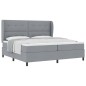 vidaXL Letto a Molle con Materasso - Grigio Chiaro, 200x200 cm, Tessuto vidaXL Letto a Molle con Materasso - Grigio Chiaro, 200x200 cm, Tessuto