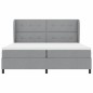 vidaXL Letto a Molle con Materasso - Grigio Chiaro, 200x200 cm, Tessuto vidaXL Letto a Molle con Materasso - Grigio Chiaro, 200x200 cm, Tessuto