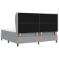 vidaXL Letto a Molle con Materasso - Grigio Chiaro, 200x200 cm, Tessuto vidaXL Letto a Molle con Materasso - Grigio Chiaro, 200x200 cm, Tessuto