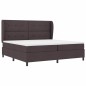 vidaXL Materasso con Base a Molle, Marrone Scuro, 200 x 200 cm, Tessuto
