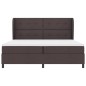 vidaXL Materasso con Base a Molle, Marrone Scuro, 200 x 200 cm, Tessuto
