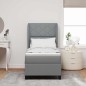 vidaXL Rete a molle con materasso, grigio chiaro, 80 x 200 cm, tessuto
