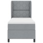 vidaXL Rete a molle con materasso, grigio chiaro, 80 x 200 cm, tessuto