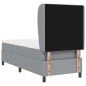 vidaXL Rete a molle con materasso, grigio chiaro, 80 x 200 cm, tessuto