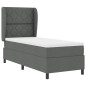 vidaXL Letto a Molle con Materasso Grigio Scuro, 80 x 200 cm, in Tessuto vidaXL Letto a Molle con Materasso Grigio Scuro, 80 x 200 cm, in Tessuto