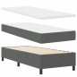 vidaXL Letto a Molle con Materasso Grigio Scuro, 80 x 200 cm, in Tessuto vidaXL Letto a Molle con Materasso Grigio Scuro, 80 x 200 cm, in Tessuto