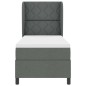 vidaXL Letto a Molle con Materasso Grigio Scuro, 80 x 200 cm, in Tessuto vidaXL Letto a Molle con Materasso Grigio Scuro, 80 x 200 cm, in Tessuto