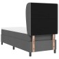 vidaXL Letto a Molle con Materasso Grigio Scuro, 80 x 200 cm, in Tessuto vidaXL Letto a Molle con Materasso Grigio Scuro, 80 x 200 cm, in Tessuto