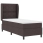 vidaXL Letto con molle e materasso - Marrone scuro, 80x200 cm, in tessuto vidaXL Letto con molle e materasso - Marrone scuro, 80x200 cm, in tessuto